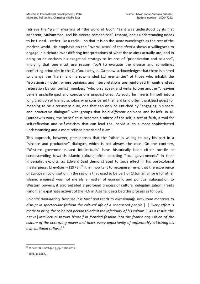 research paper on islam